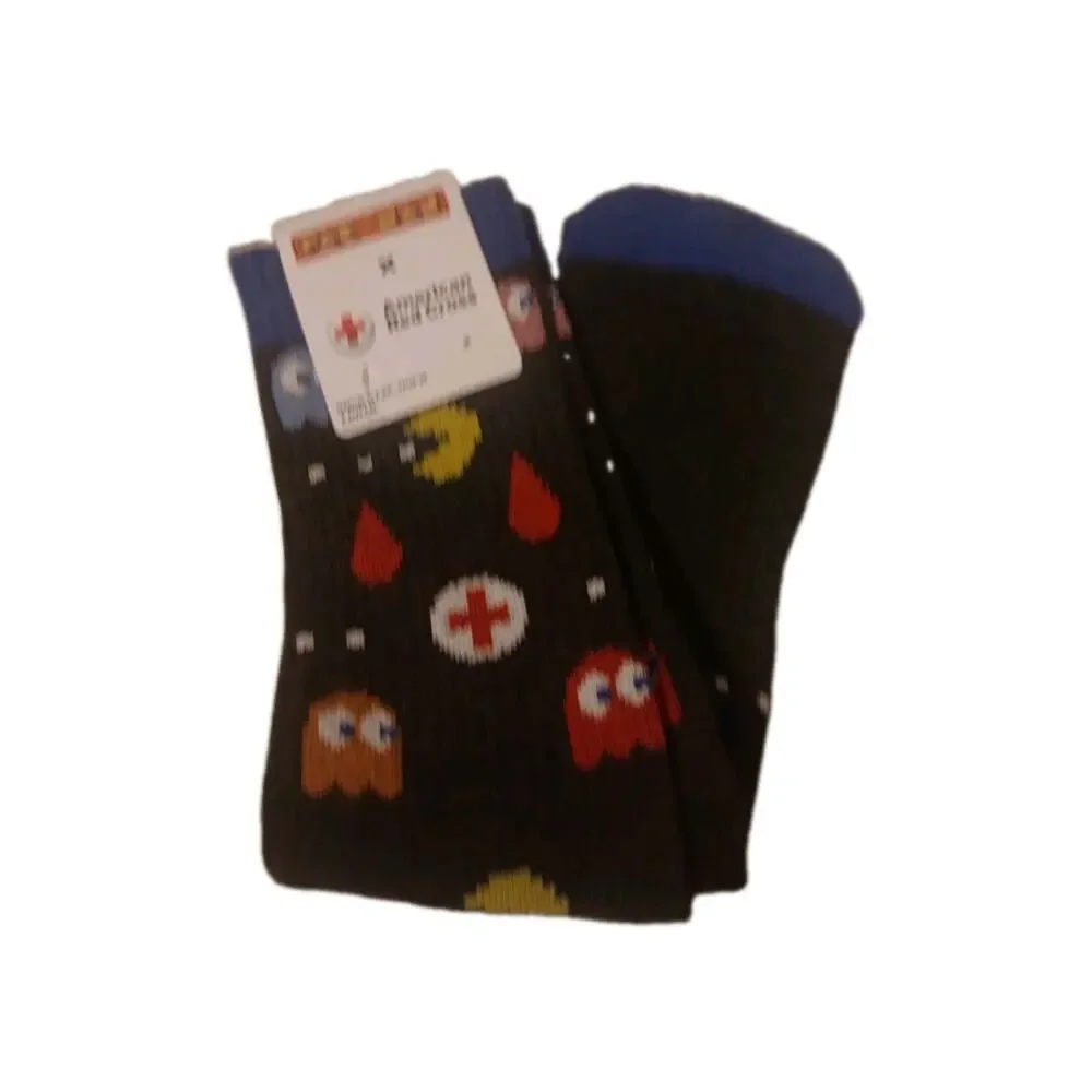 Red Cross x Pac-man Socks (One Size Fits Most)